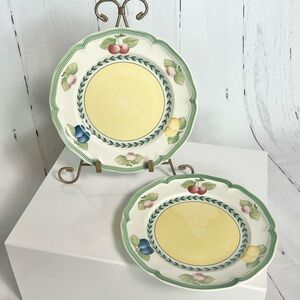 Vintage Villeroy & Boch French Garden Fleurence Salad Plates 8”  set of two